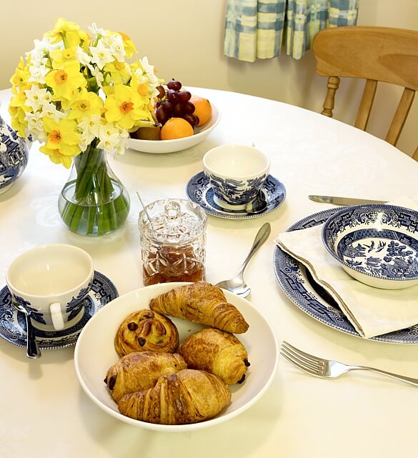 Photo of breakfast table